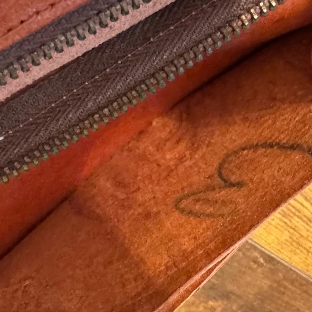 Hand Tooled‎ Brown Leather Aztec Calendar Long Wallet